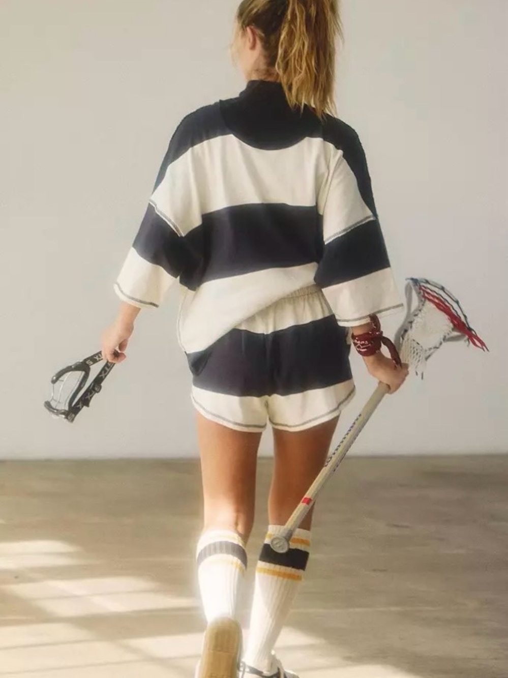 Free People Retro Rugby 2-Piece Set - Picture 3 of 12